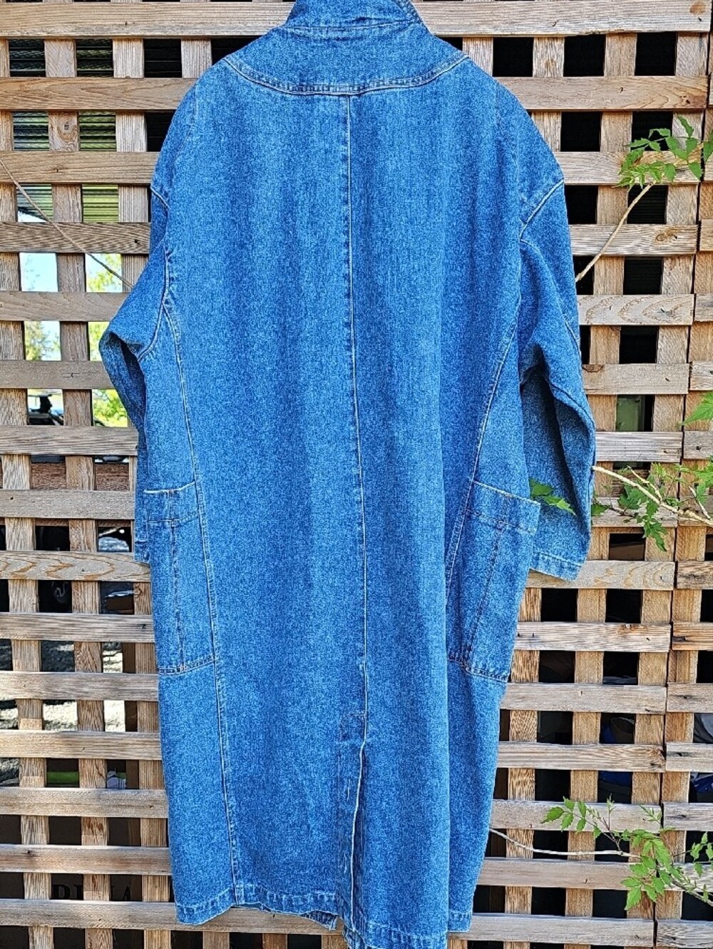 Vintage Esprit Mid-Blue Denim Trench Coat - Picture 8 of 10